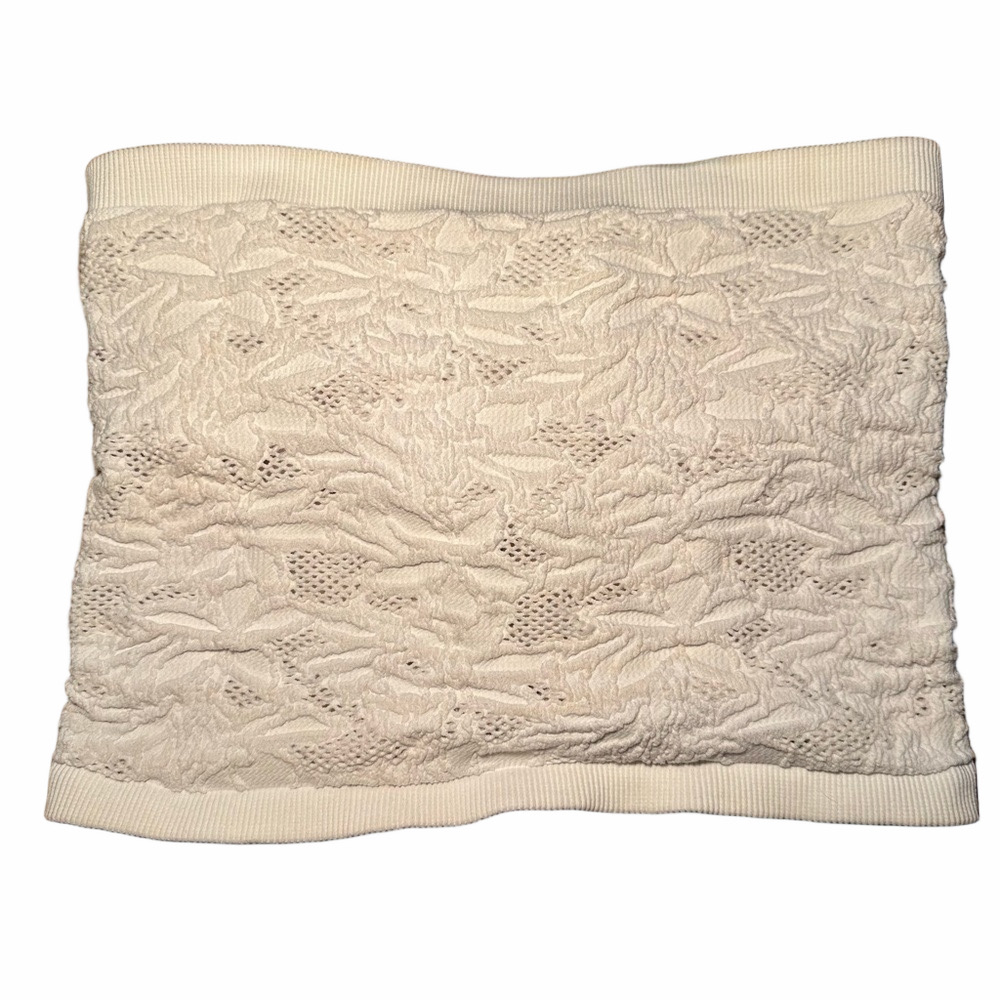 NanaMacs White Strapless Cropped Blouse One Size